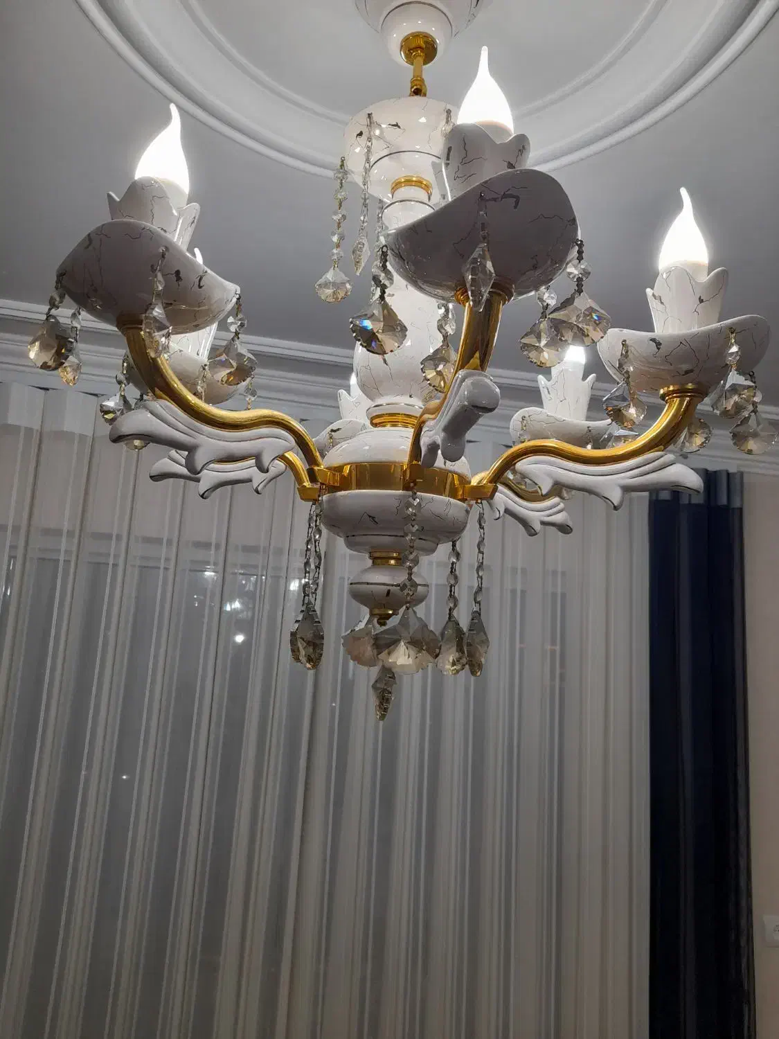 لوستر پذیرایی ۳عدد لوکس|لوستر و چراغ آویز|کیاشهر, |دیوار