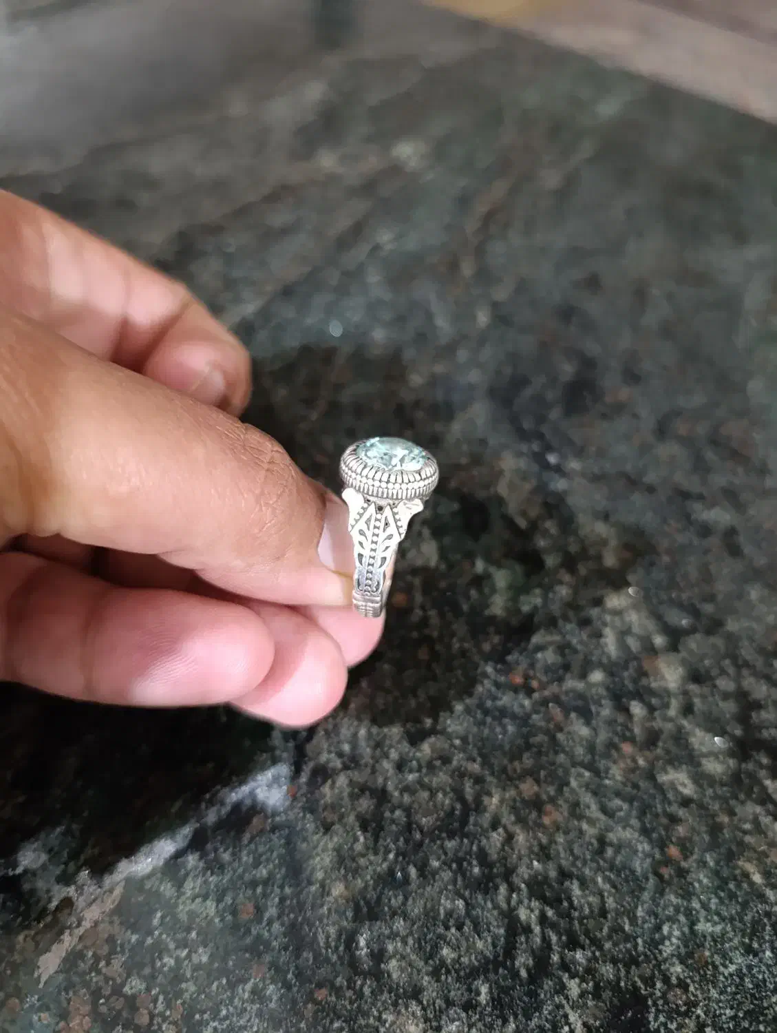 انگشتر  نگین الماس روس|جواهرات|بم, |دیوار