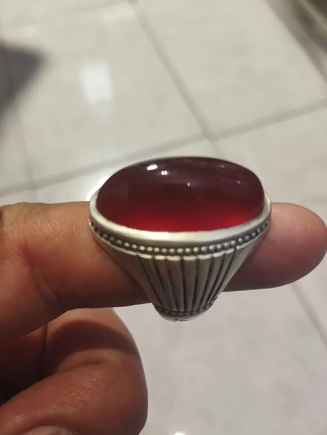 انگشتر عقیق سرخ|جواهرات|سنندج, |دیوار