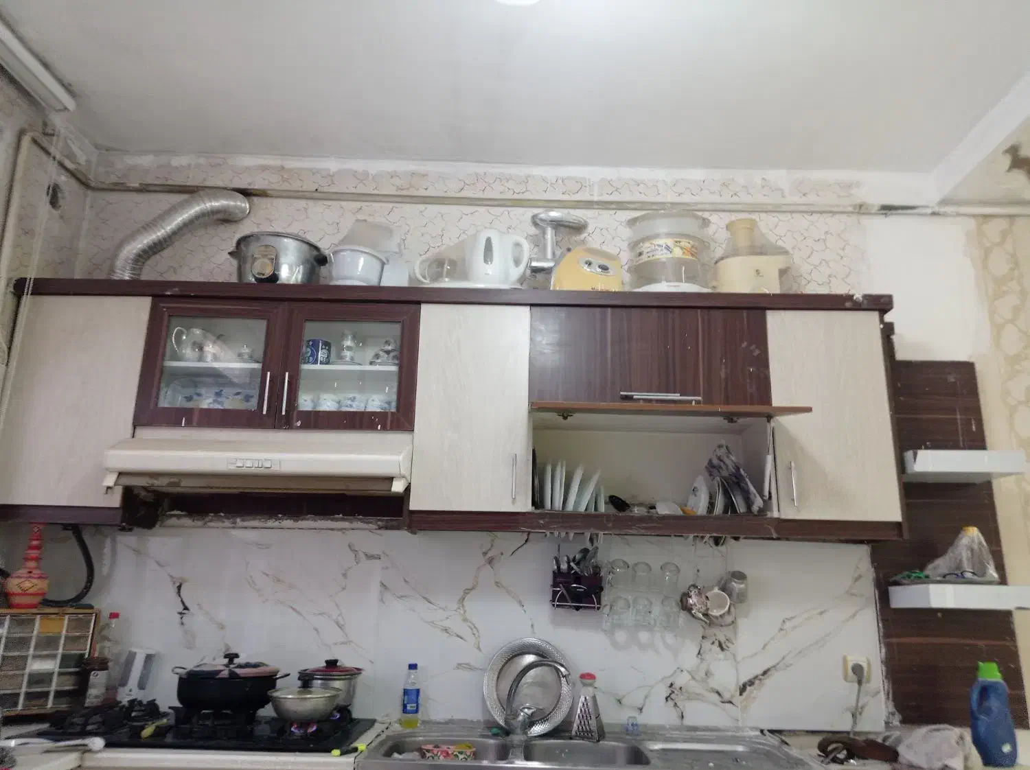 کابینت کارکرده|آب‌چکان و نظم‌دهنده ظروف|مشهد, ایثارگران|دیوار