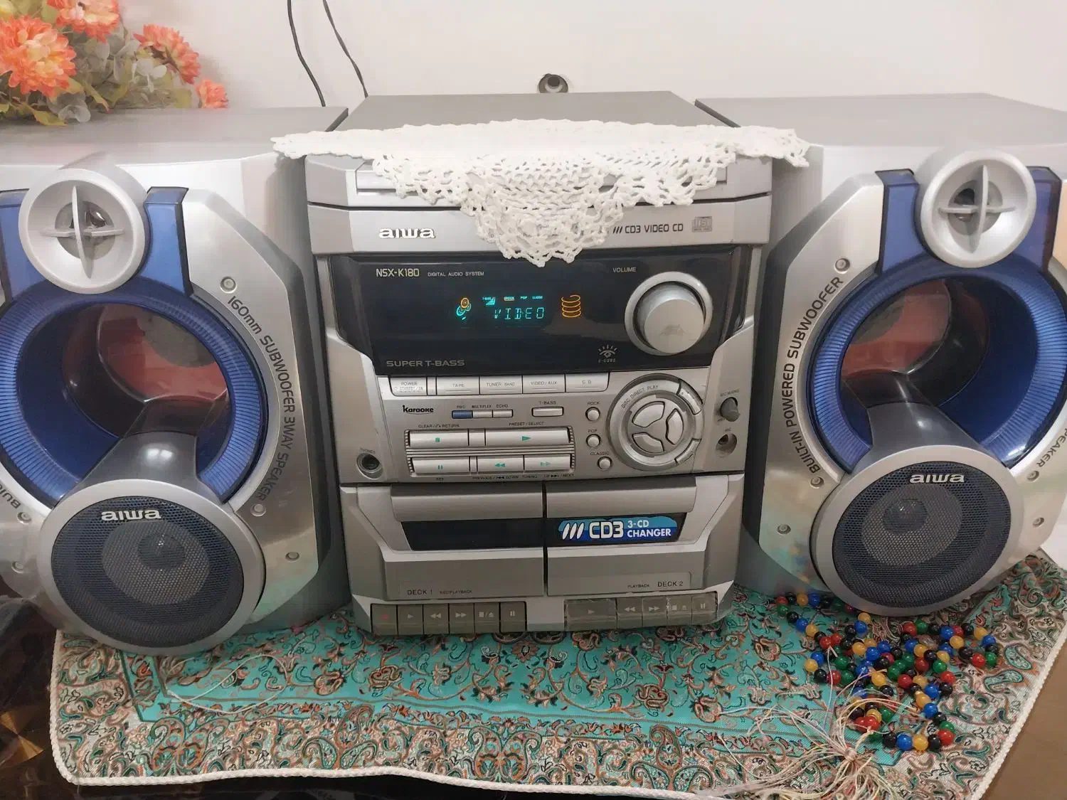 رادیو ضبط aiwa|سیستم صوتی خانگی|ابریشم, |دیوار