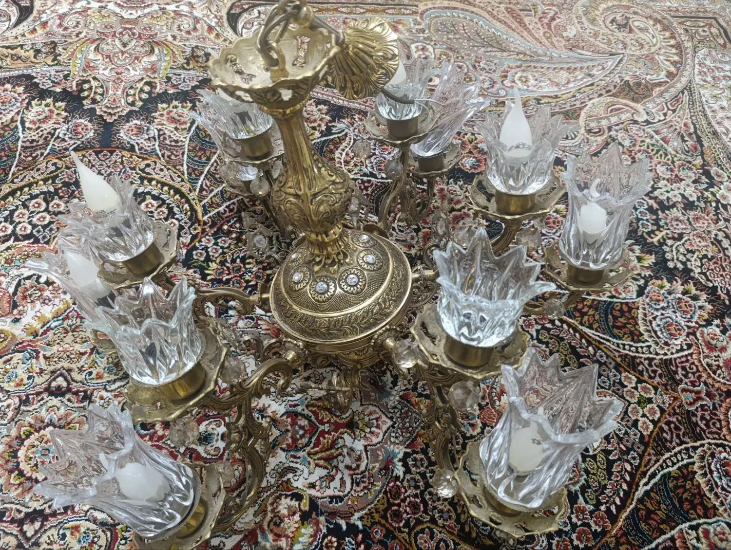 لوستر برنز|لوستر و چراغ آویز|میانه, |دیوار