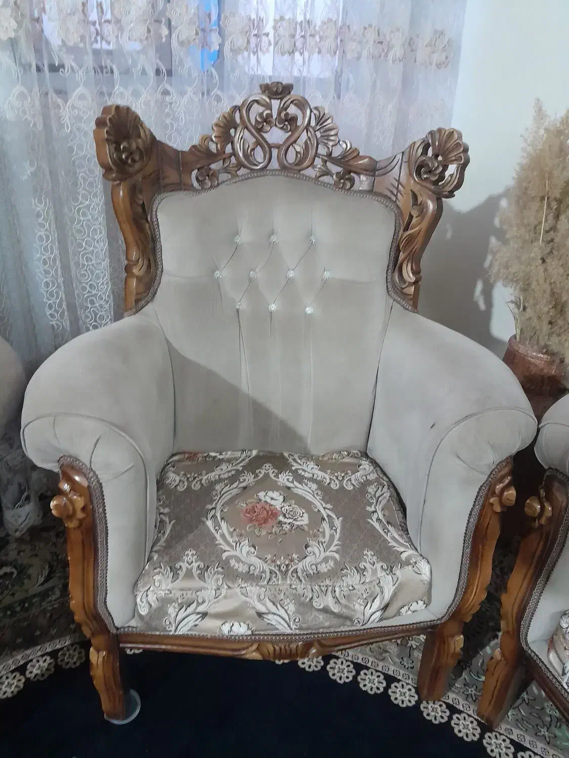 مبل سلطنتی ۹ نقره مناسب باغ|مبلمان خانگی و میز عسلی|قزوین, |دیوار