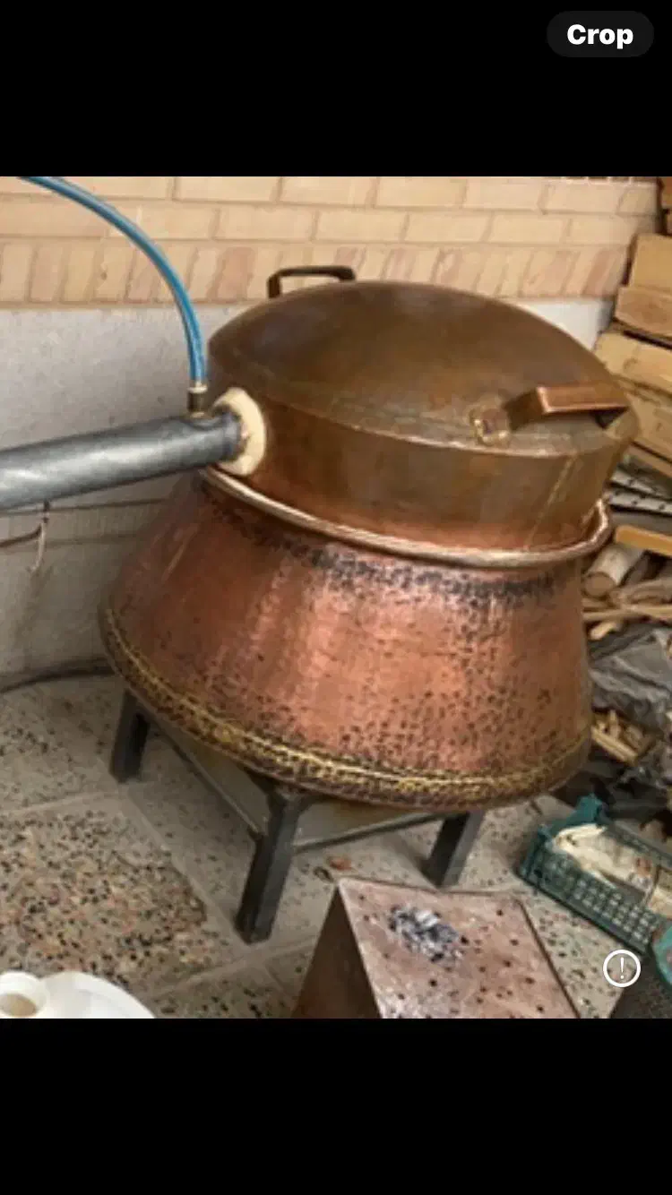 دیگ تمام مس عرق گیری|ظروف پخت‌وپز|شیراز, زرگری|دیوار