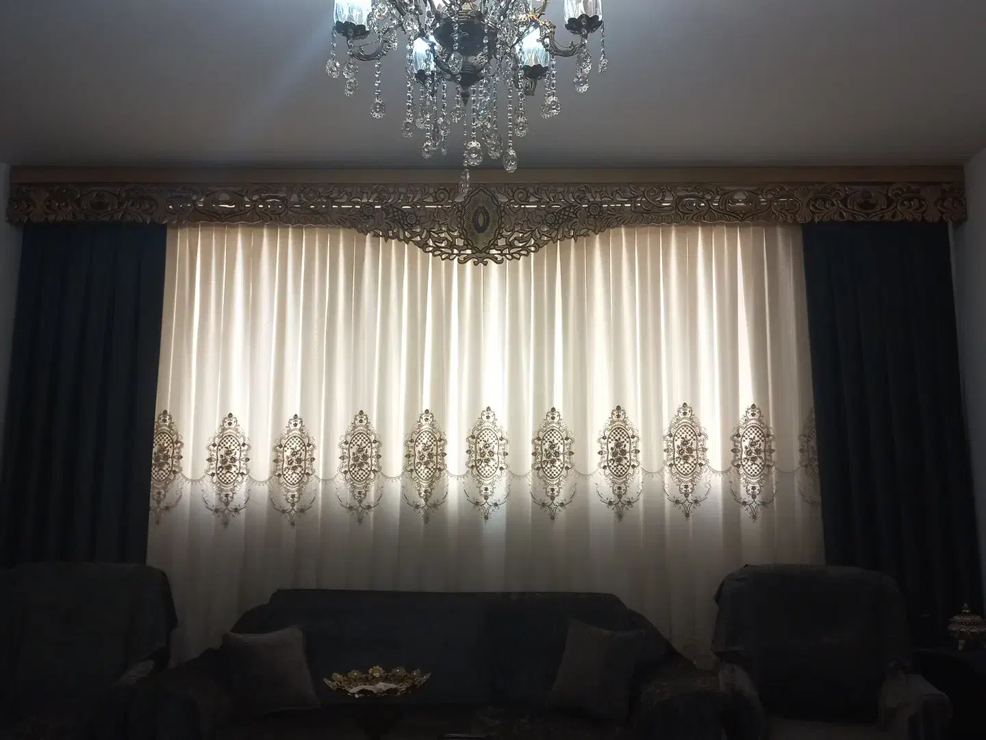 کتیبه پرده|پرده، رانر، رومیزی|قم, پردیسان|دیوار