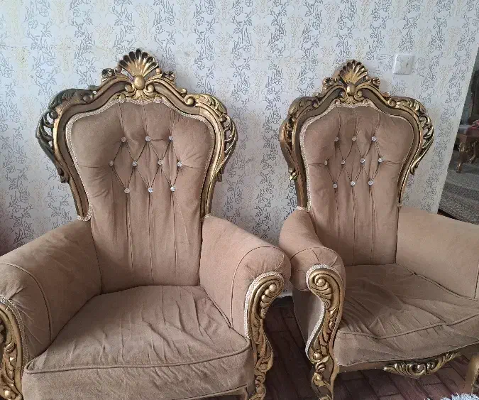 مبل سلطنتی ۹ نفره|مبلمان خانگی و میز عسلی|پارسآباد, |دیوار