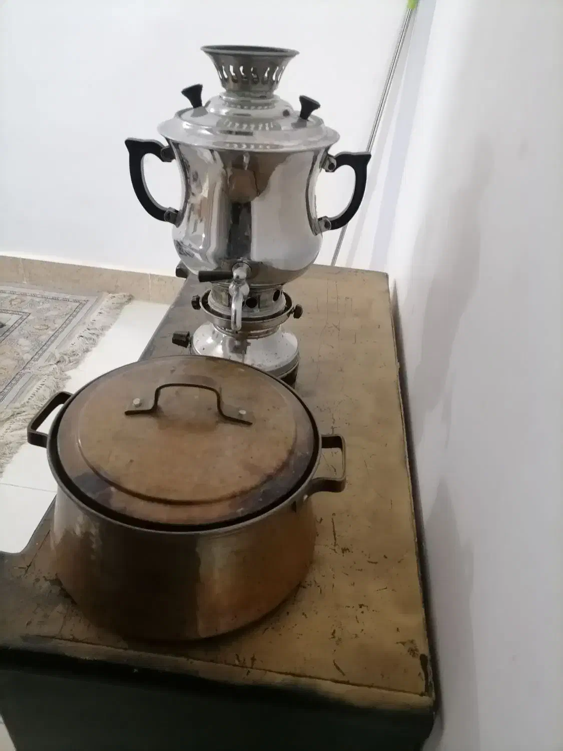 سماور برنجی قابلمه مسی|سماور، چای‌ساز، قهوه‌ساز|مشهد, سیس‌آباد|دیوار
