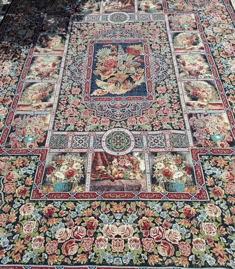 قالی باغ ارم ۷۰۰ شانه|فرش|شوش, |دیوار