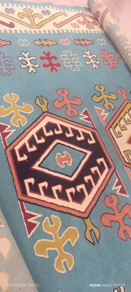 فرش رنگ فیروزه ای|فرش|یاسوج, |دیوار