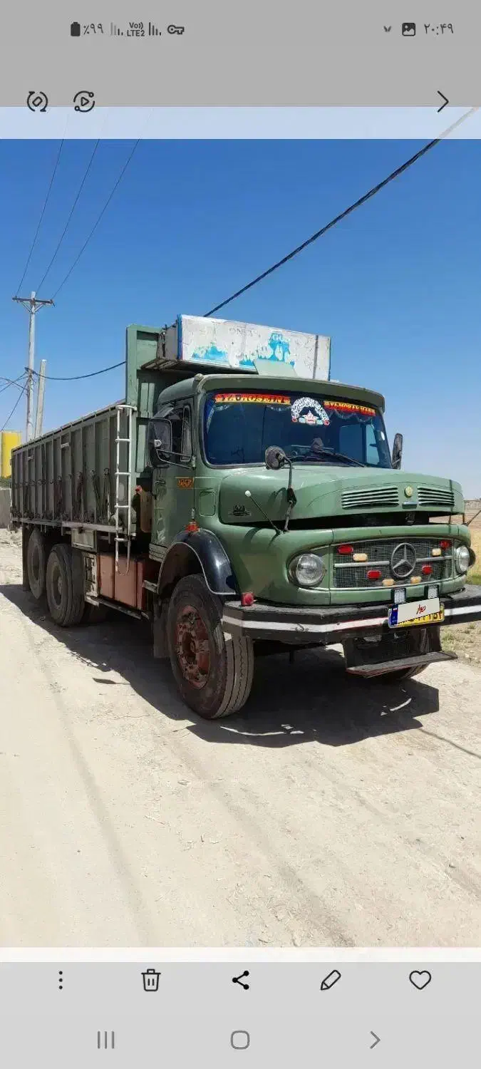 بنز ده چرخ مدل۶۰ بالاگیر فابریک|خودرو سنگین|اصفهان, شهرک صنعتی امیرکبیر (شاپور جدید)|دیوار
