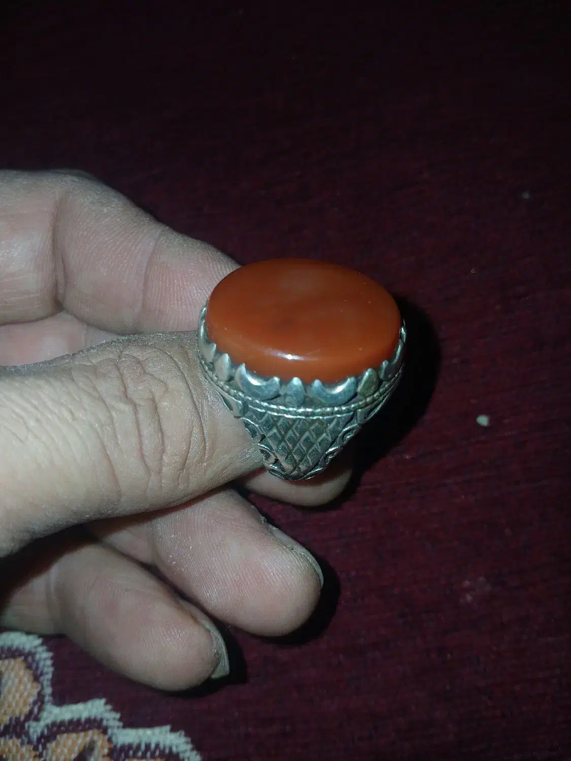 انگشتر  قدیمی عقیق|کلکسیون اشیاء عتیقه|مشکین‌دشت, |دیوار