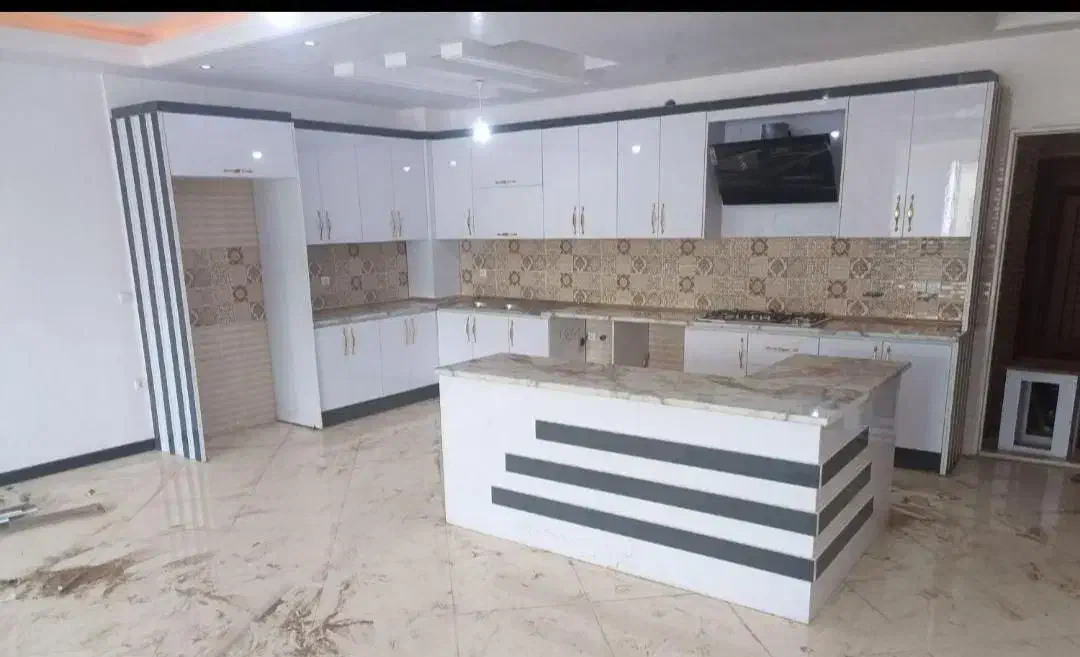 کابینت آماده هایگلاس سفید مشکی 21478|مصالح و تجهیزات ساختمان|سنندج, |دیوار