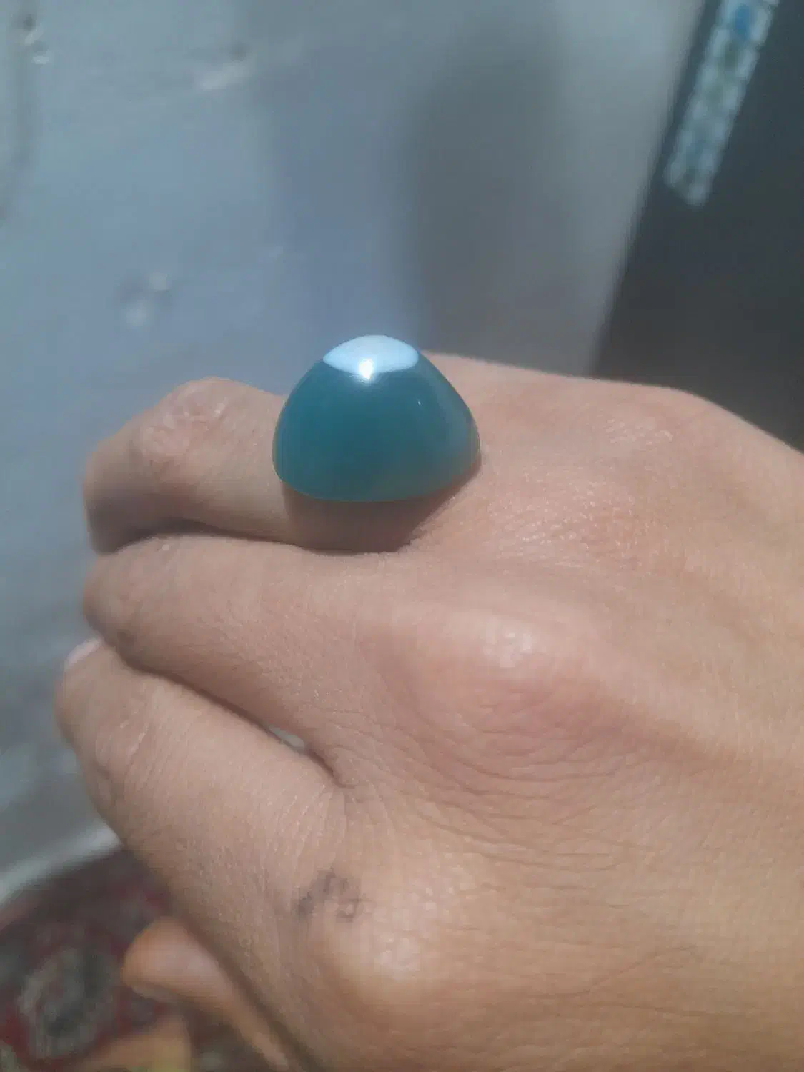 نگین عقیق سبز یشم کله قندی بزرگ|بدلیجات|زابل, |دیوار