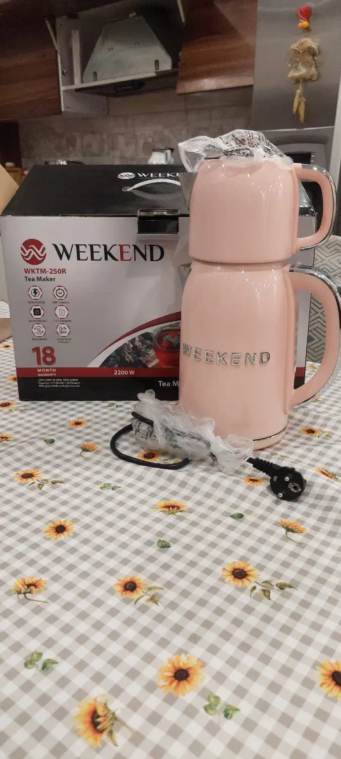 چای ساز صورتی weekend|سماور، چای‌ساز، قهوه‌ساز|تهران, جمال‌زاده|دیوار