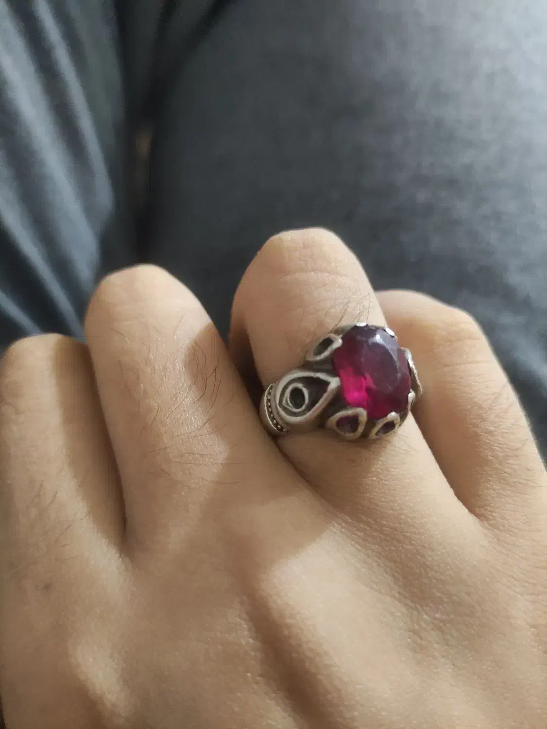 انگشتر یاقوت نقره|جواهرات|تبریز, |دیوار