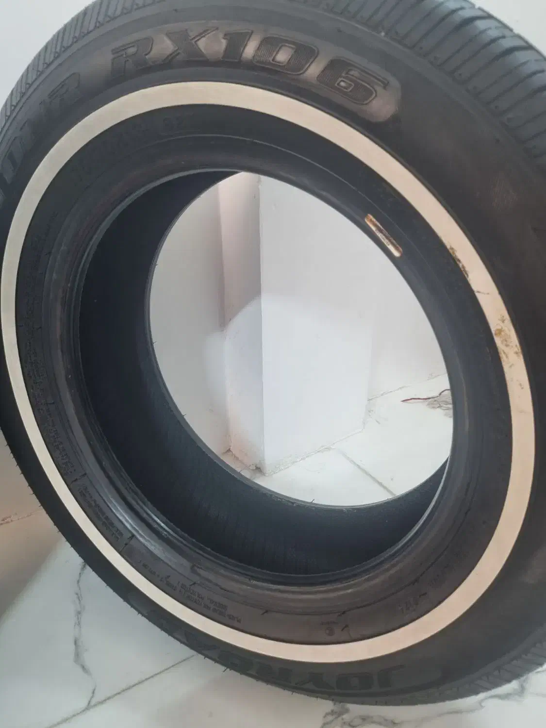 لاستیک نو دور سفید مشکی.|قطعات یدکی و لوازم جانبی|مشهد, بهمن|دیوار