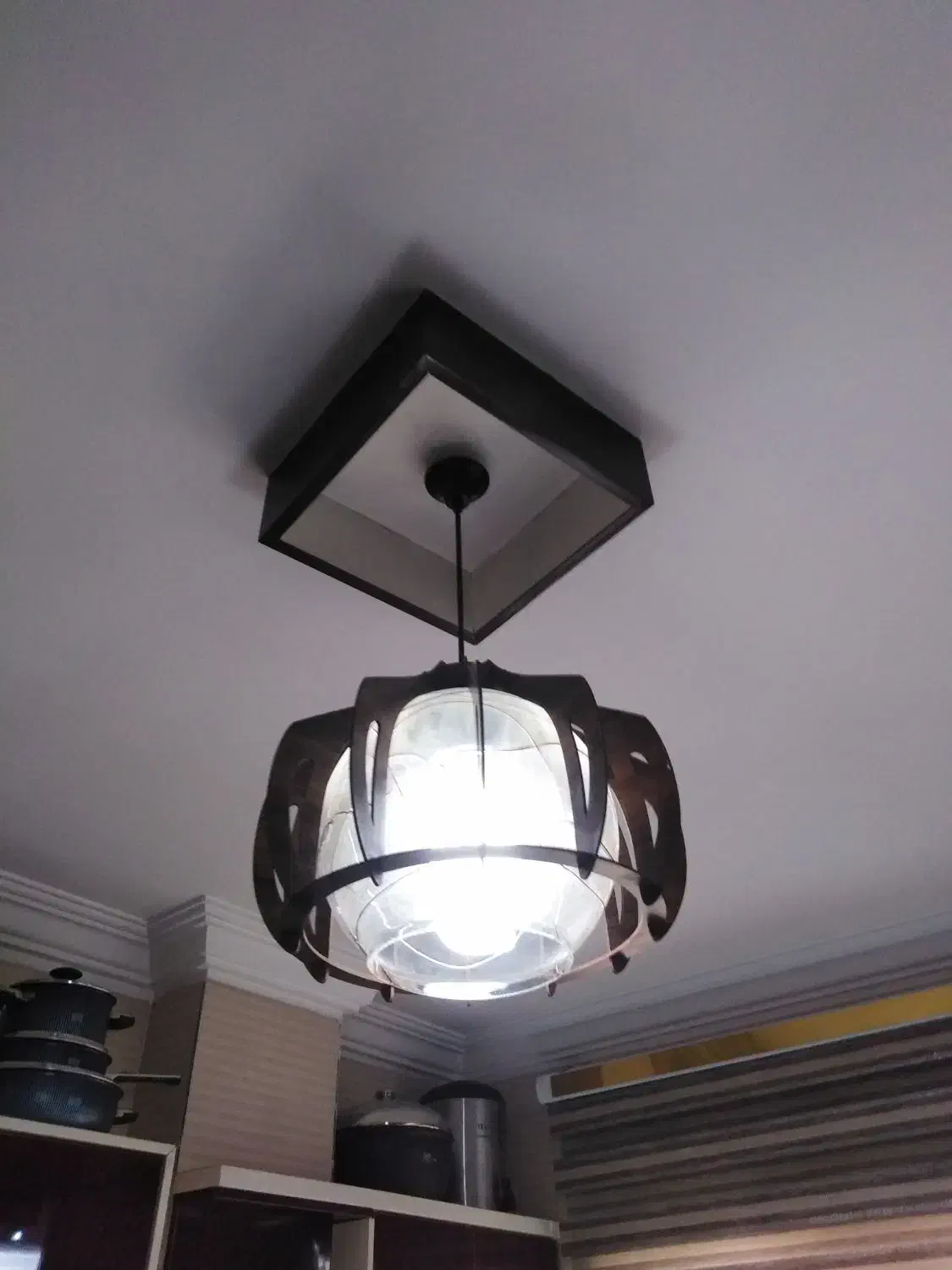 لوستر چوبی|لوستر و چراغ آویز|قائم‌شهر, |دیوار