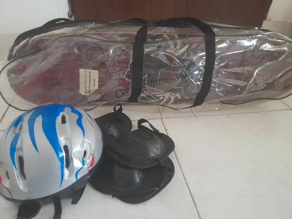 اسکیت برد خارجی  همراه تجهیزات سالم و تمیز|دوچرخه، اسکیت، اسکوتر|تهران, باغ خزانه|دیوار