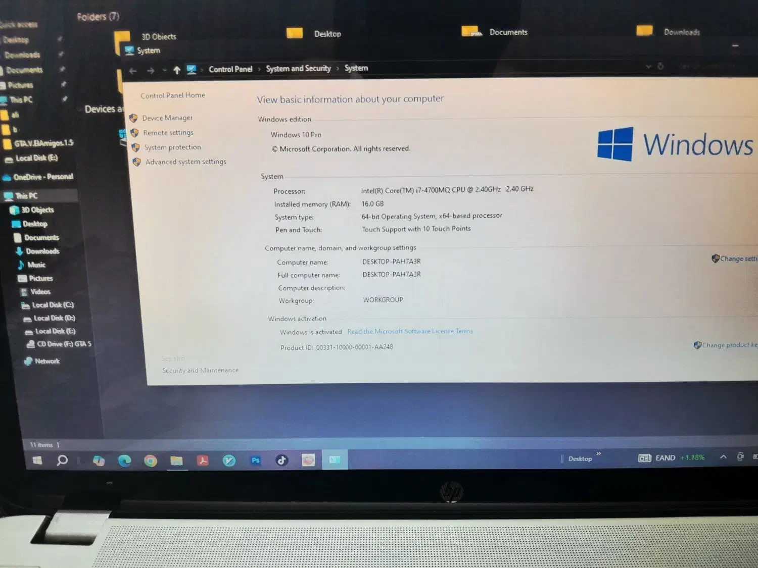 لپتاپ HP Envy لمسی Core i7 RAM 16GB فروش فوری|رایانه همراه|کرج, کرج نو|دیوار