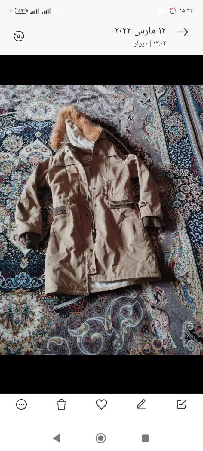 پالتو در حد نو سالم|لباس|دهگلان, |دیوار