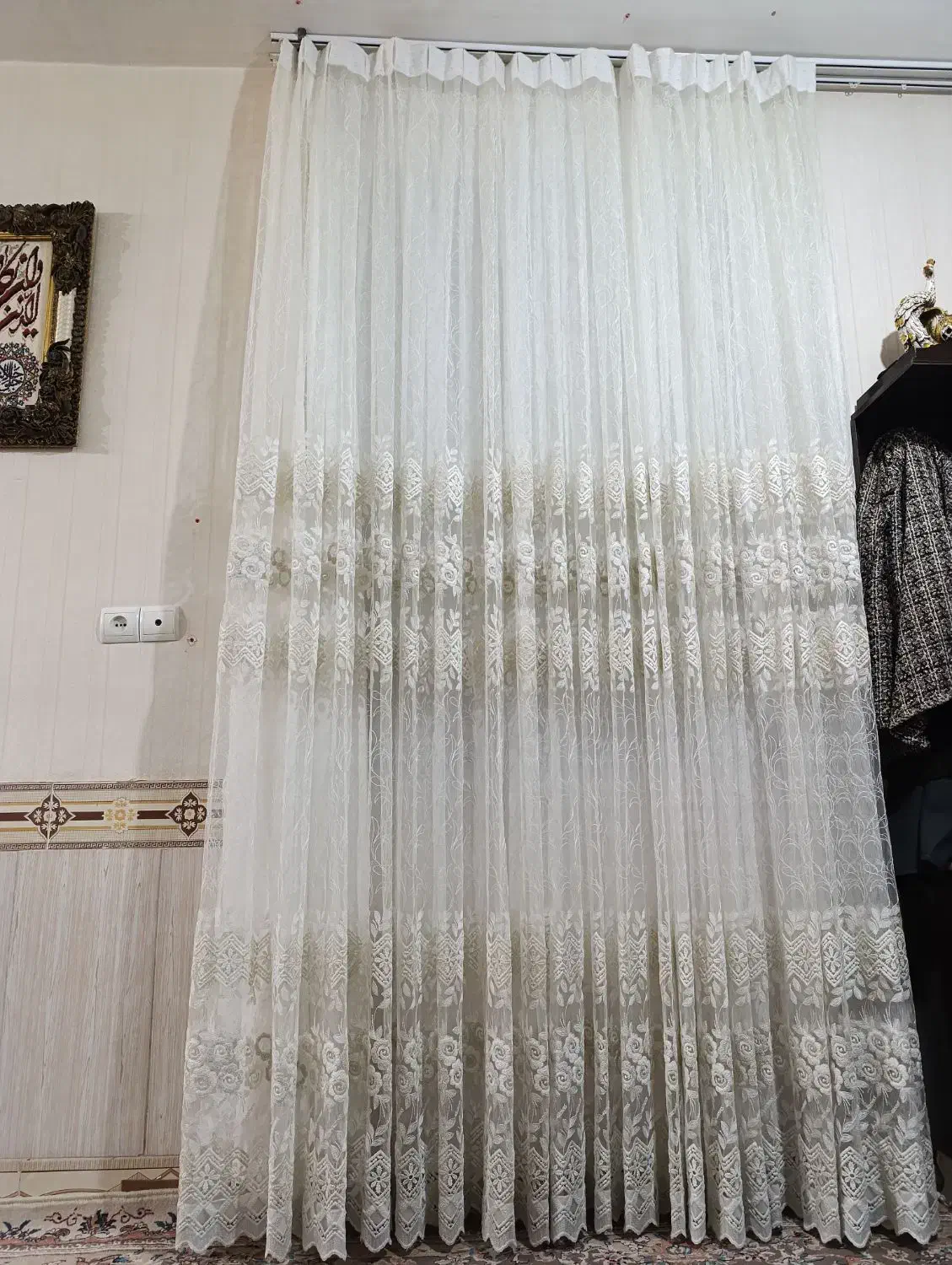 پرده تور|پرده، رانر، رومیزی|بیرجند, |دیوار