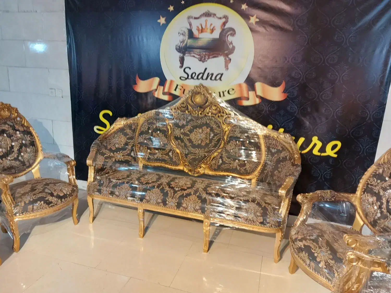 مبل استیل سلطنتی هفت نفره چوب تمام راش|مبلمان خانگی و میز عسلی|مشکین‌دشت, |دیوار