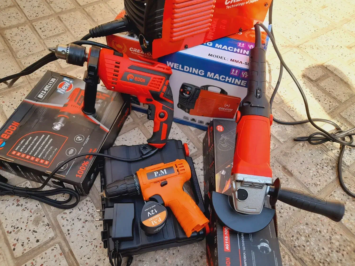 درل ژاپنی سنگ چرخ متوسط دلر شارژی p.m دستگاه جوش a|ماشینآلات صنعتی|مشهد, حرم مطهر رضوی|دیوار