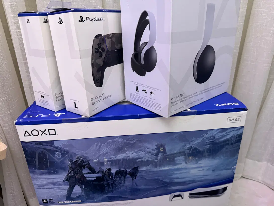 ps5 fat825GB+ headset+charging station|کنسول، بازی ویدئویی و آنلاین|تهران, درختی|دیوار