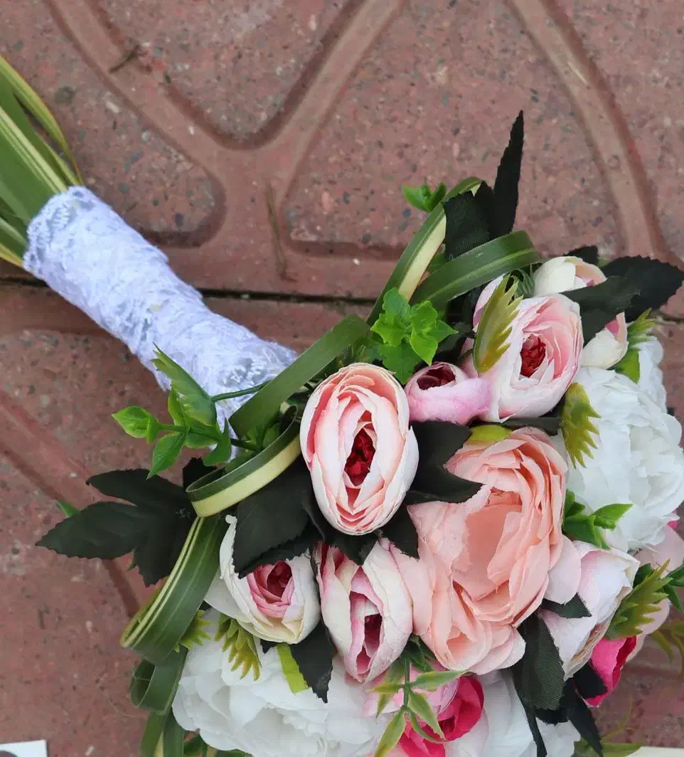 دسته گل پیونی|گل مصنوعی|رشت, معلولین|دیوار