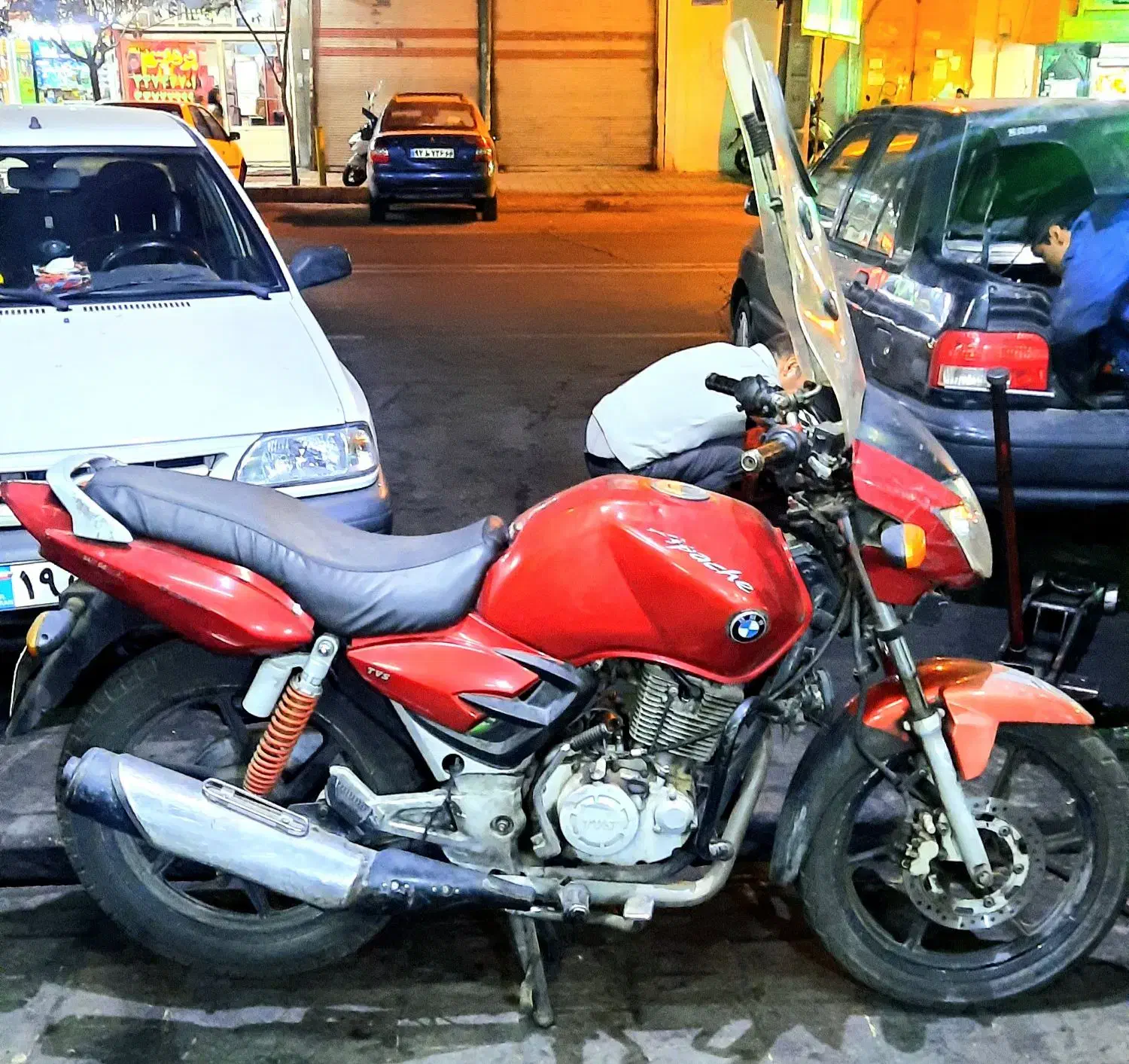 موتور اپاچی 160 مدل 86 قرمز فنی موتوری سالم تمیز|موتورسیکلت|تهران, مینابی|دیوار