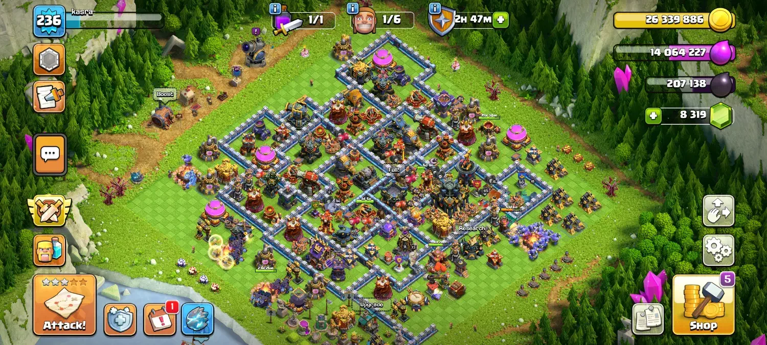 اکانت کلش آف کلنز تاون17مکس|کنسول، بازی ویدئویی و آنلاین|رشت, گلزاران|دیوار