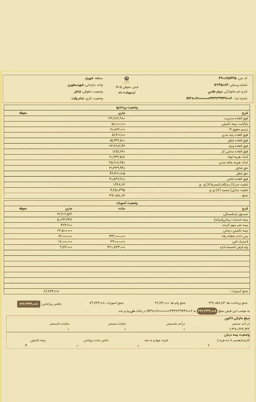 فیش حقوقی و سند برای اجاره داریم کارو جمع میکنیم،|خدمات مالی، حقوقی و اداری|تهران, شهرک نفت|دیوار
