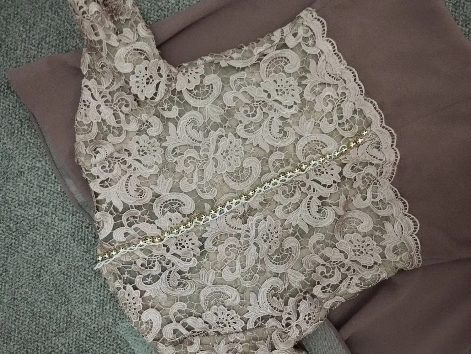 لباس مجلسی بالاتنه گیپور دامن پارچه باربی اصل|لباس|اسلامشهر, شهرک سالور|دیوار