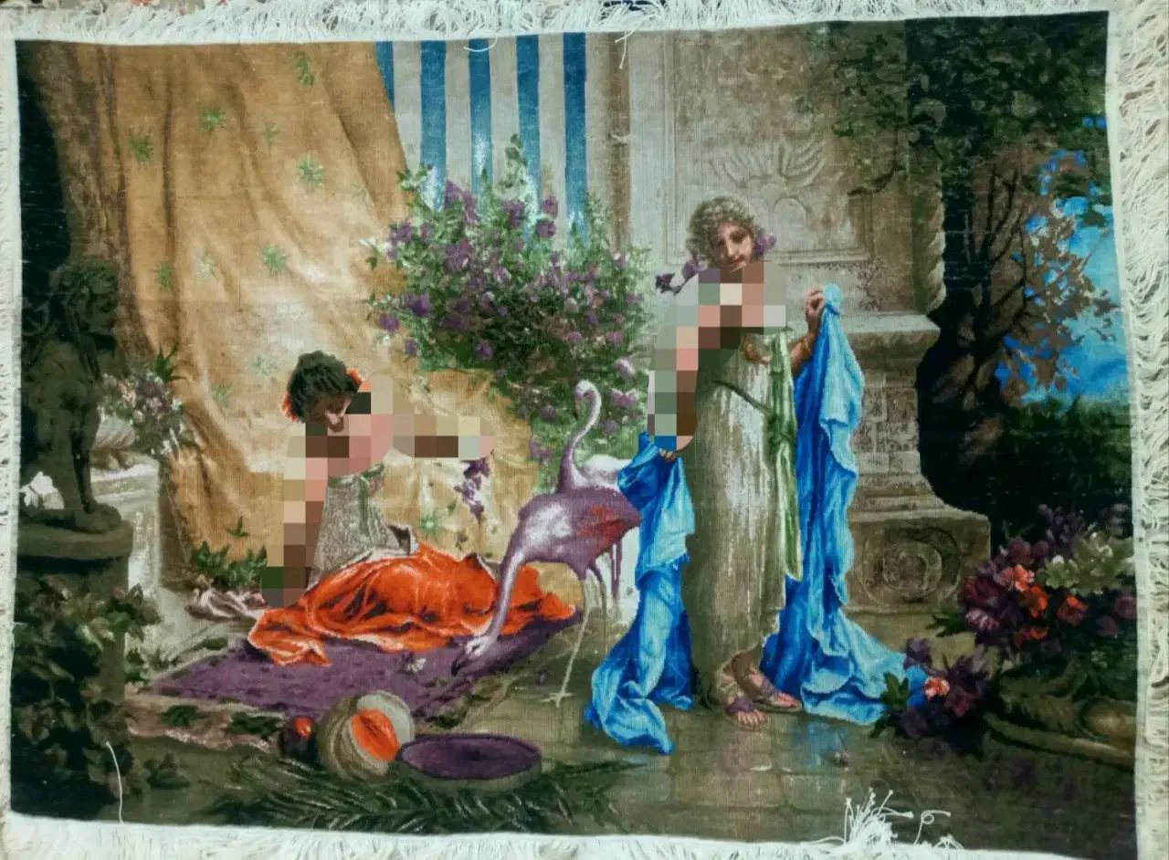 تابلو فرش دختران فلامینگو باز|تابلو فرش|سرعین, |دیوار