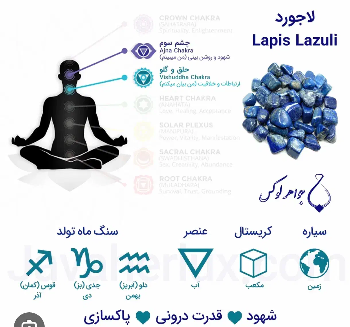 گردنبند لاجورد اصل|جواهرات|تهران, فرمانیه|دیوار