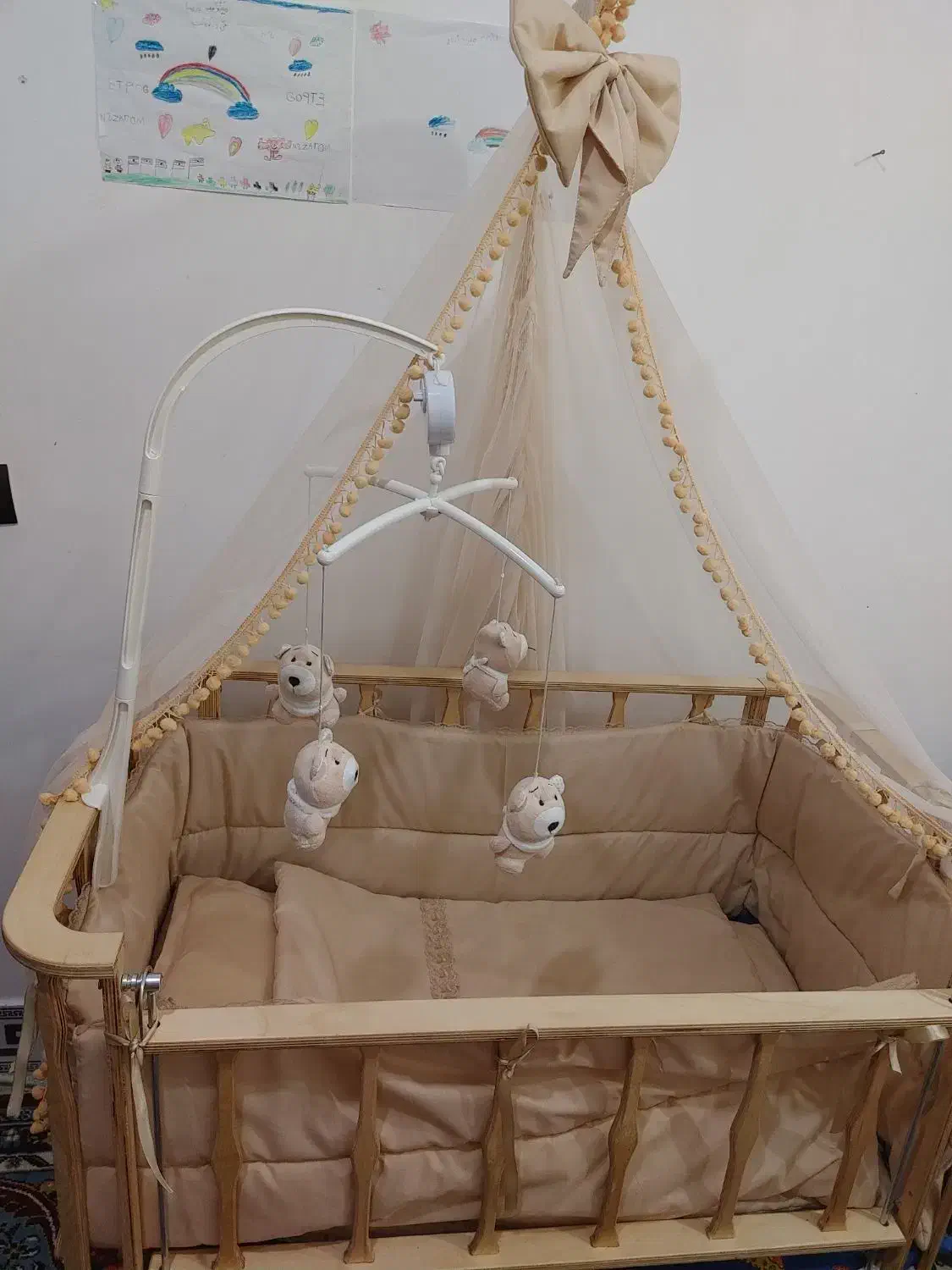 تخت و گهواره کودک مدل انجل|اسباب و اثاث بچه|یاسوج, |دیوار