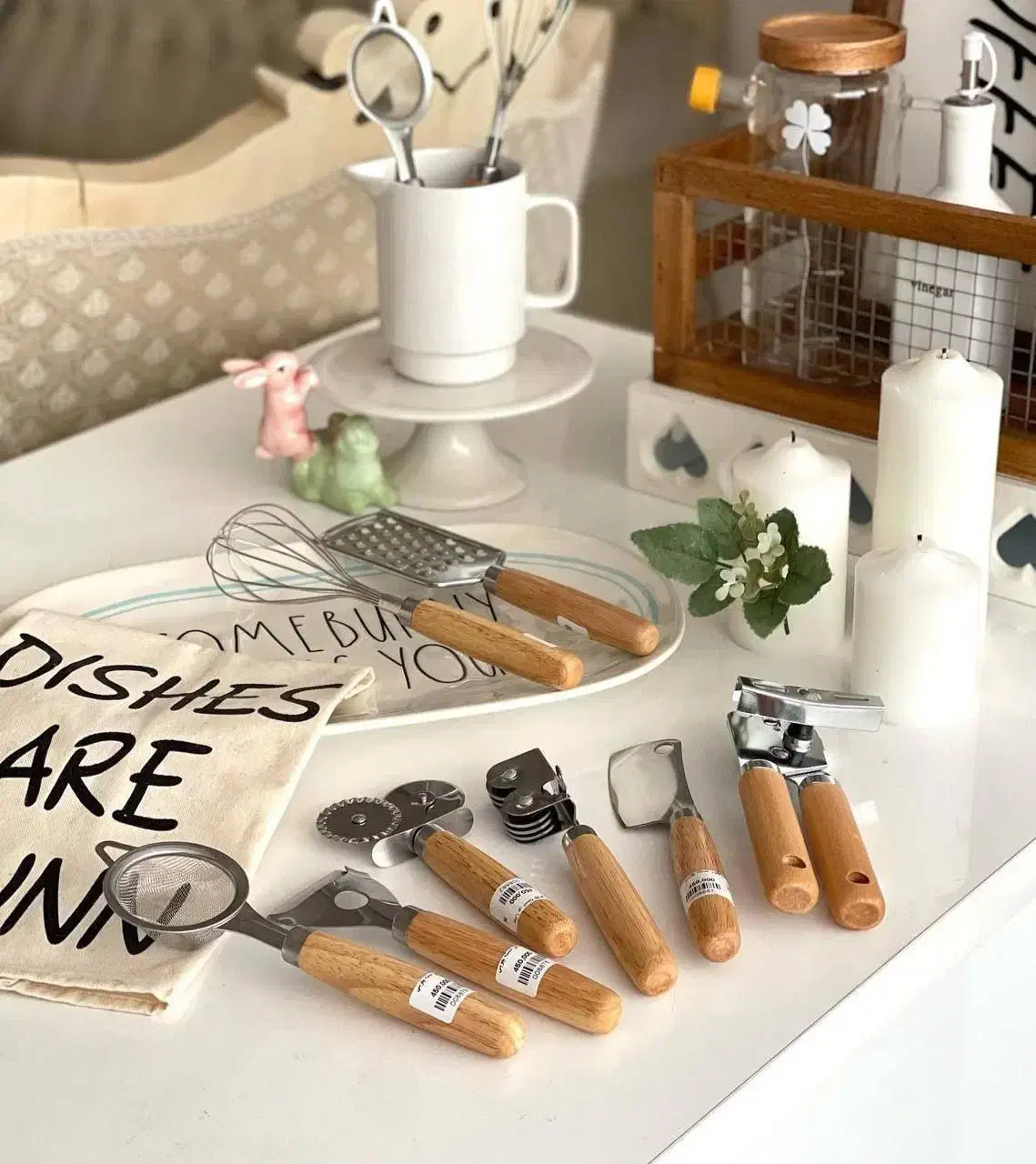 ست ابزار آشپزخانه چوبی استیل|ظروف پختوپز|سیرجان, |دیوار