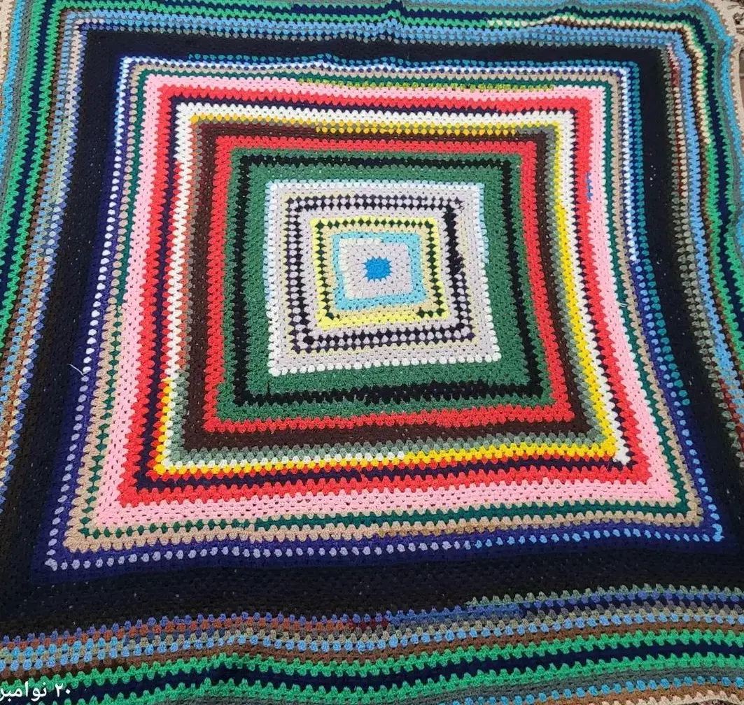 رومیزی یا رو کُرسی قدیمی دستبافت|پرده، رانر، رومیزی|کاشان, راوند|دیوار