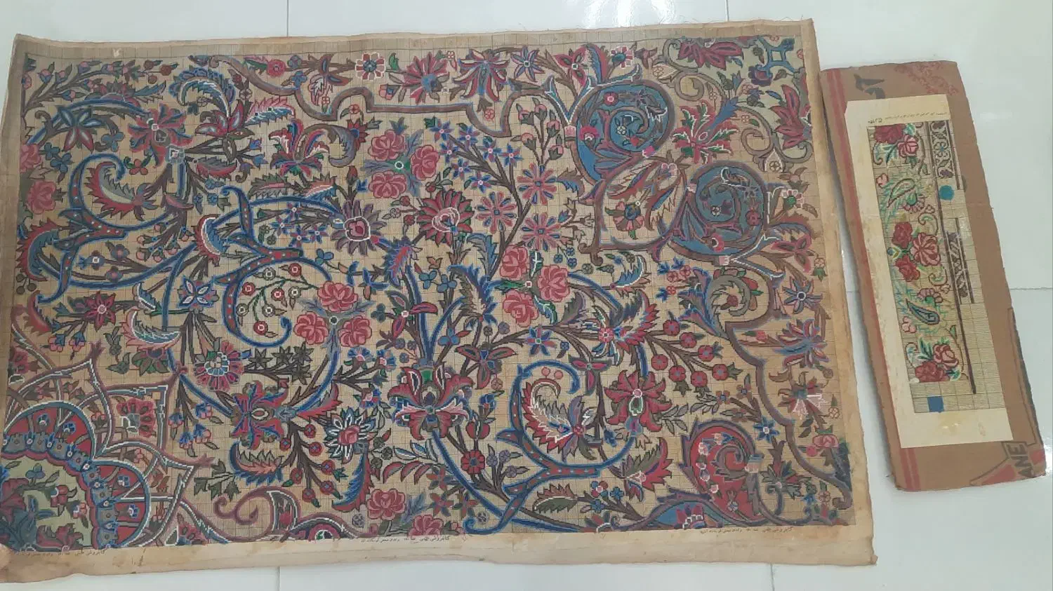 نقشه فرش دست بافت.|فرش|مشکین‌دشت, |دیوار