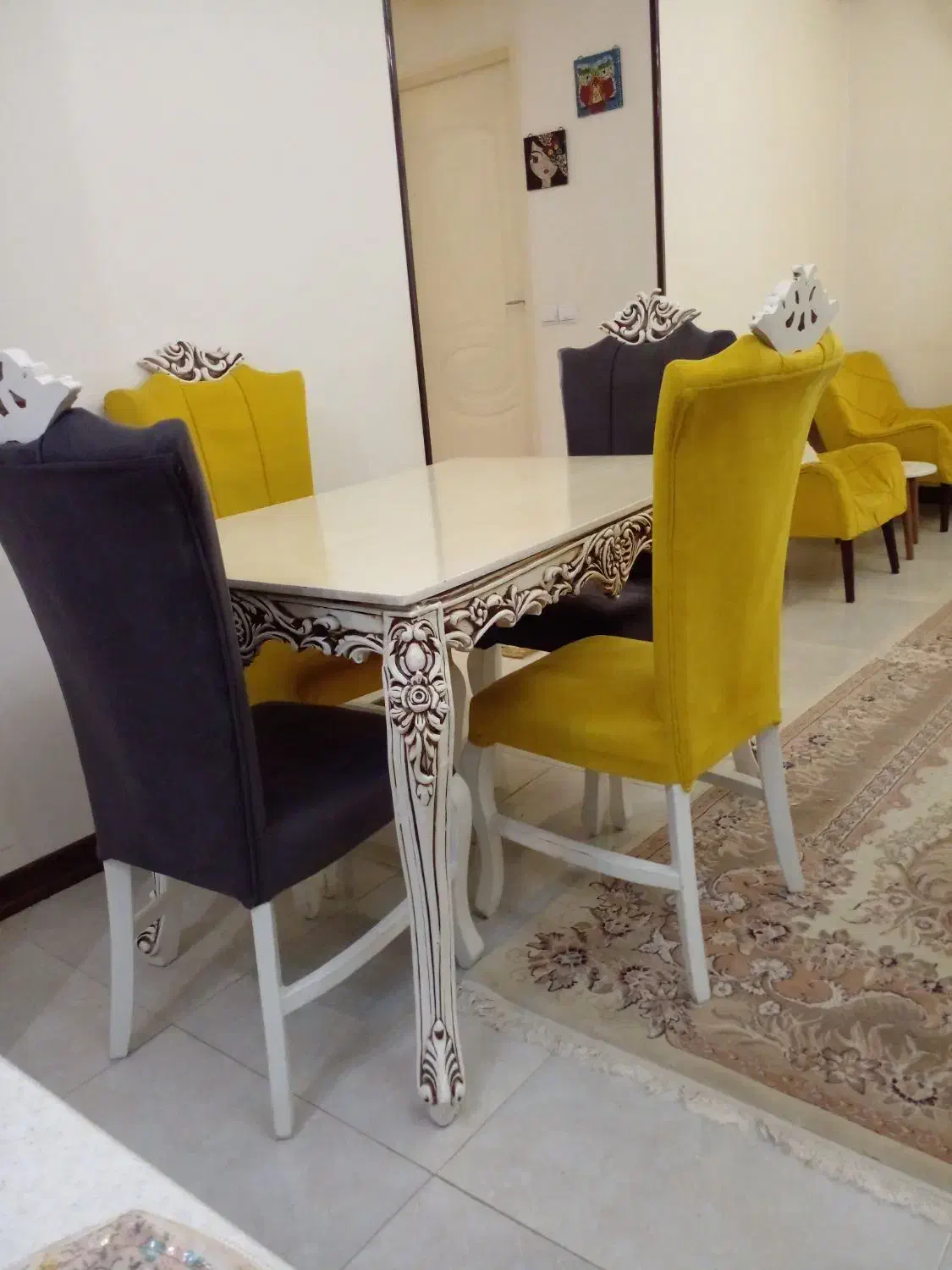 میز ناهار خوری ۴ نفره|میز و صندلی غذاخوری|رودهن, |دیوار