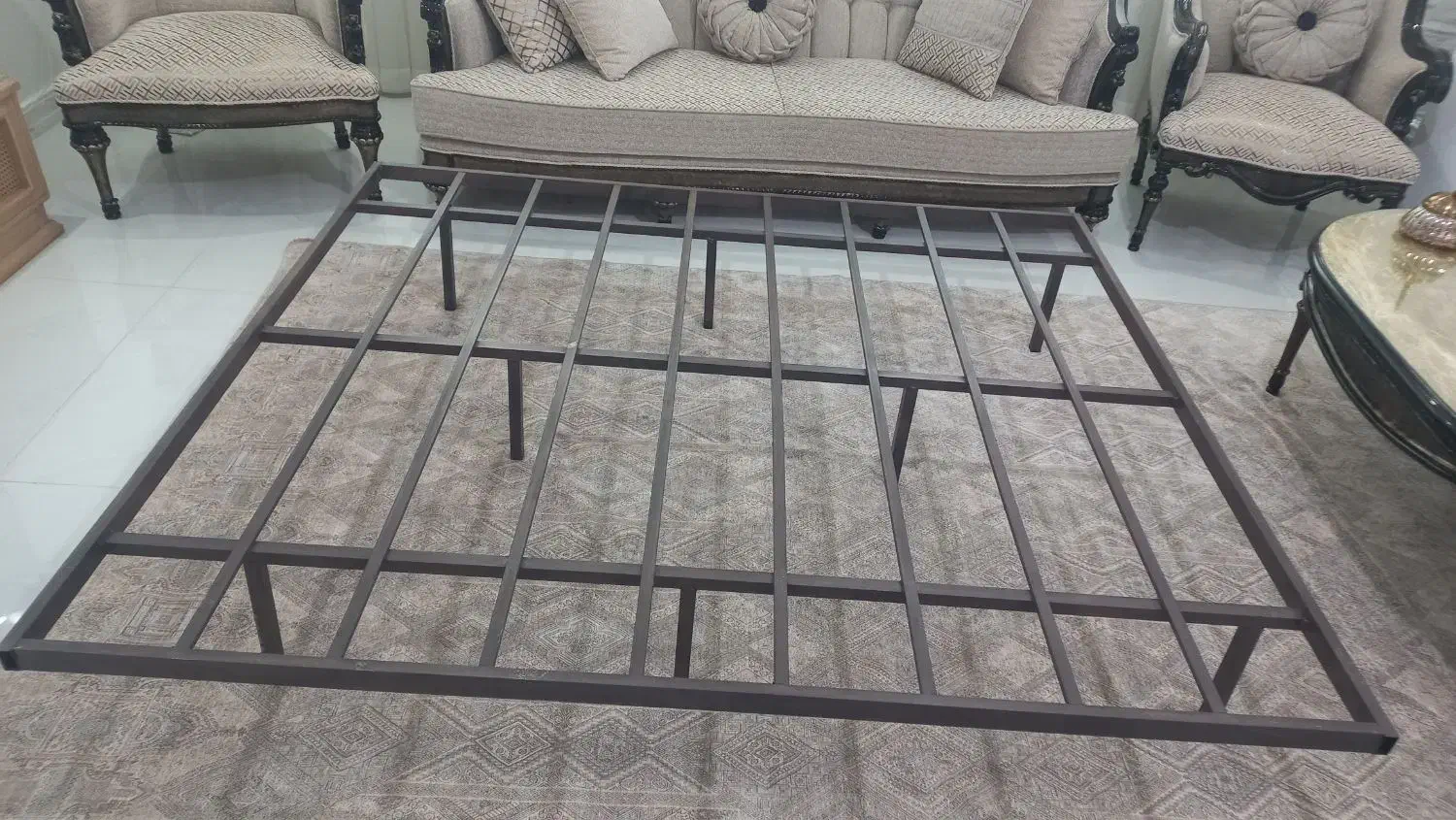 کفی تخت فلزی دو نفره ۱۹۰×۱۷۰ جنس محکم آکبند|تخت و سرویس خواب|رشت, رودبارتان|دیوار