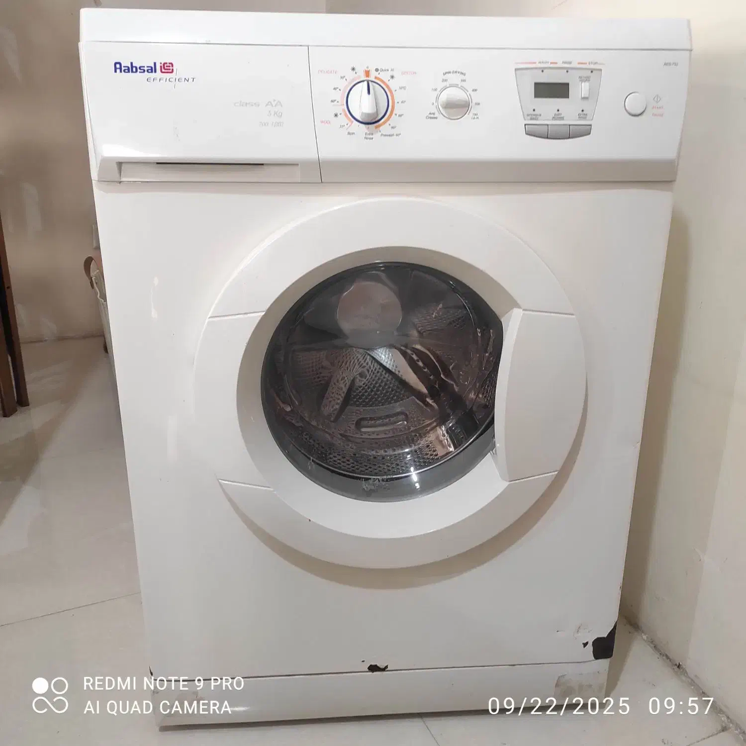 لباسشویی 5 کیلویی ابسال|ماشین لباسشویی و خشککن لباس|کاشمر, |دیوار