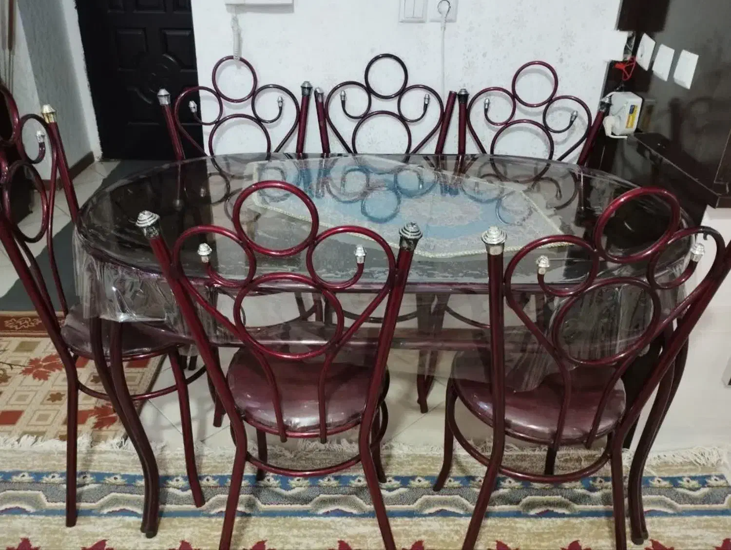 میز ناهار خوری 6 نفره فرفوژه سالم|میز و صندلی غذاخوری|فولادشهر, مسکن مهر فولادشهر|دیوار