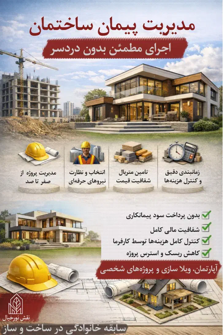 مدیریت پیمان ساختمان  اجرای مطمئن بدون دردسر|خدمات پیشه و مهارت|تهران, گلستان (شهرک راه آهن)|دیوار