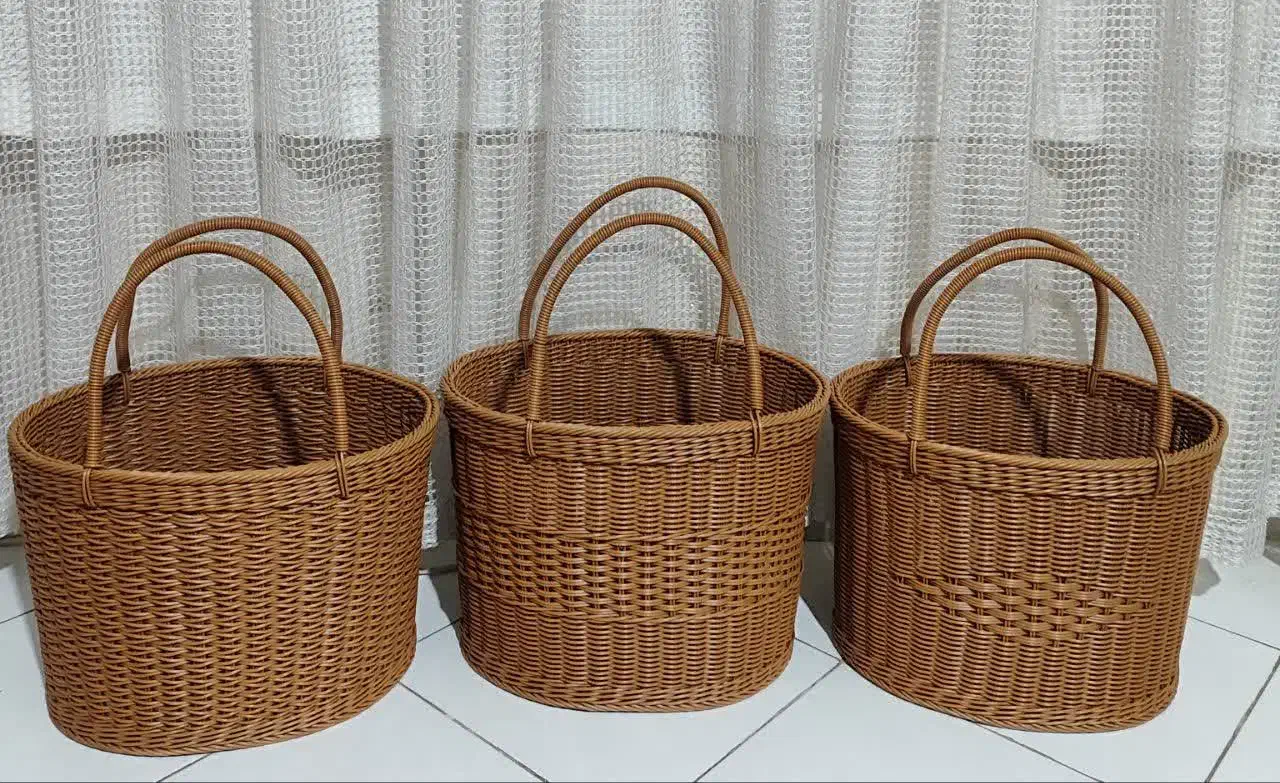 بافت سبدهای حصیری|ظروف سرو و پذیرایی|شهرکرد, |دیوار