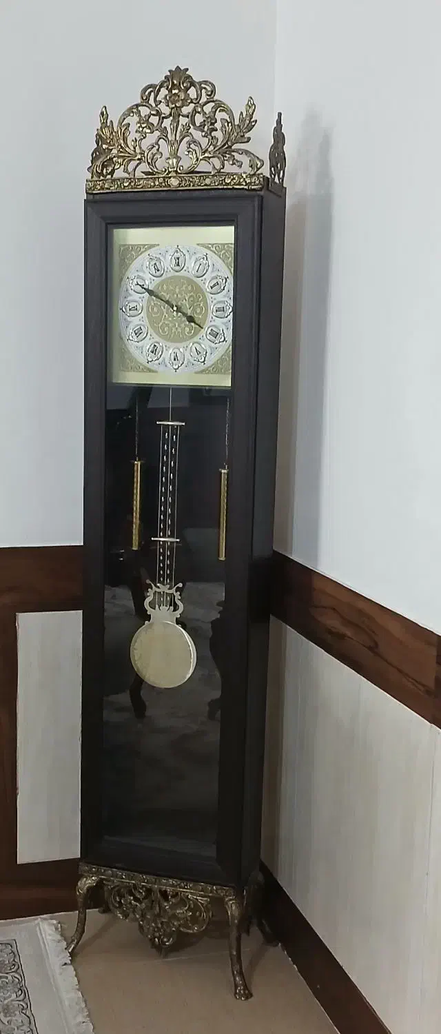 ساعت چوبی برنز ایستاده|ساعت دیواری و تزئینی|خرم‌آباد, |دیوار