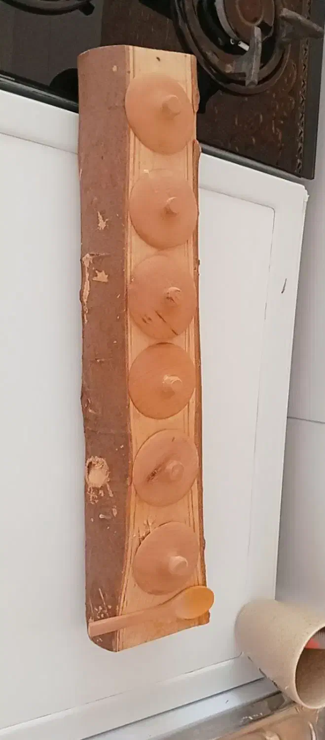 جا ادویه تنه درخت|آب‌چکان و نظم‌دهنده ظروف|جوانرود, |دیوار