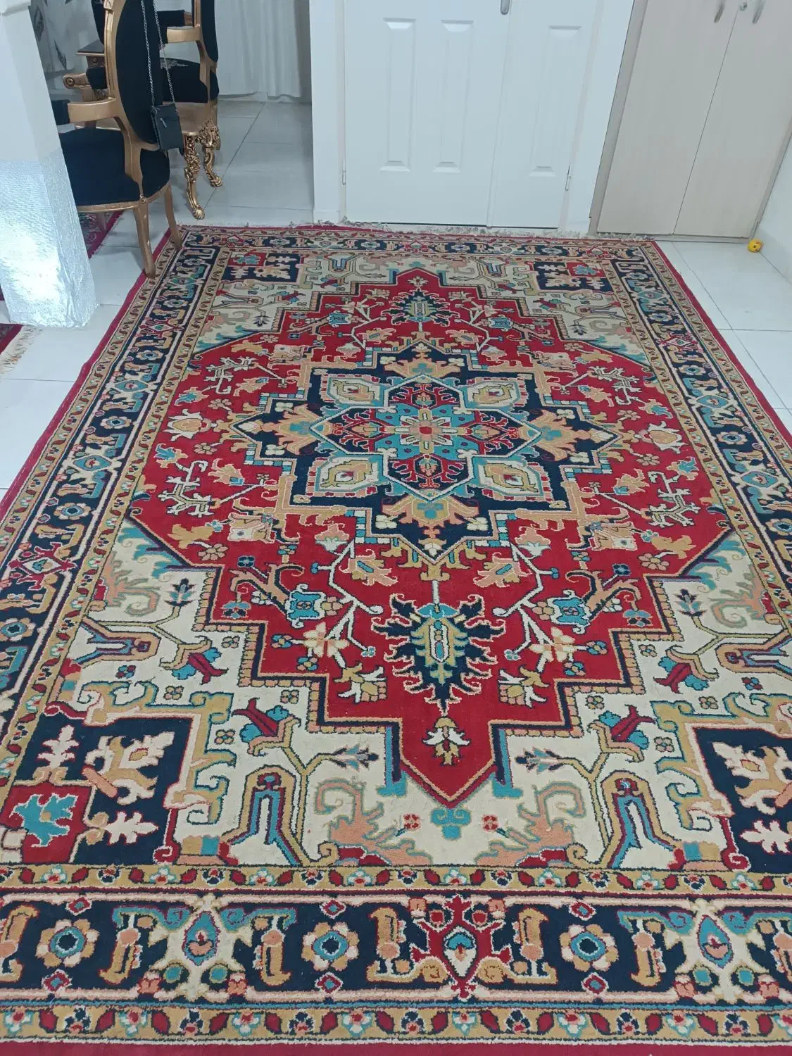 دو عدد فرش ماشینی|فرش|تبریز, |دیوار