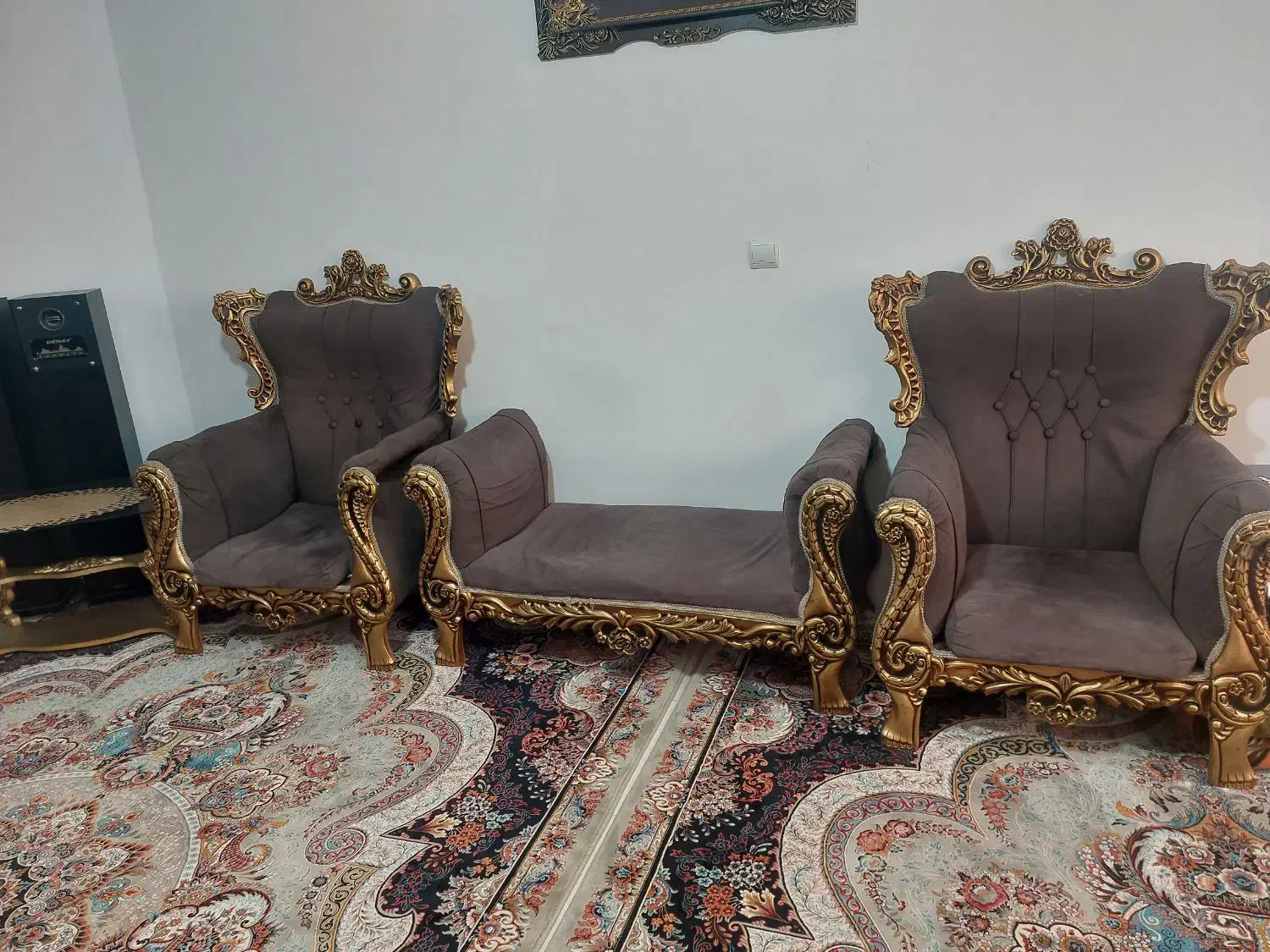 مبل هفت نفره با سه عدد میز عسلی|مبلمان خانگی و میز عسلی|ری, شهید بهشتی|دیوار