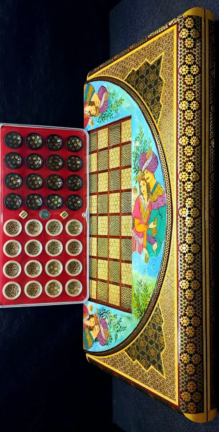 تخته نرد و صفحه شطرنج خاتم (لیلی و مجنون)|اسباببازی|تهران, تهرانسر غربی|دیوار